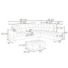Brown Lint And PVC 3-Piece Couch Living Room Sofa Set B