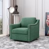360-degree Swivel Accent Armchair Linen Blend Grey Modern Soft Velvet Material Ergonomics Accent Chair Living Room Chair Bedroom Chair Home Chair With