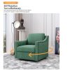 360-degree Swivel Accent Armchair Linen Blend Grey Modern Soft Velvet Material Ergonomics Accent Chair Living Room Chair Bedroom Chair Home Chair With