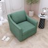 360-degree Swivel Accent Armchair Linen Blend Grey Modern Soft Velvet Material Ergonomics Accent Chair Living Room Chair Bedroom Chair Home Chair With