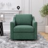 360-degree Swivel Accent Armchair Linen Blend Grey Modern Soft Velvet Material Ergonomics Accent Chair Living Room Chair Bedroom Chair Home Chair With